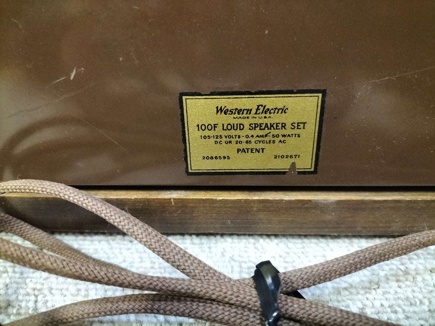 Western Electric ウェスタンエレクトリック 100F LOUD SPEAKER SET アンプ付きスピーカー 23042501