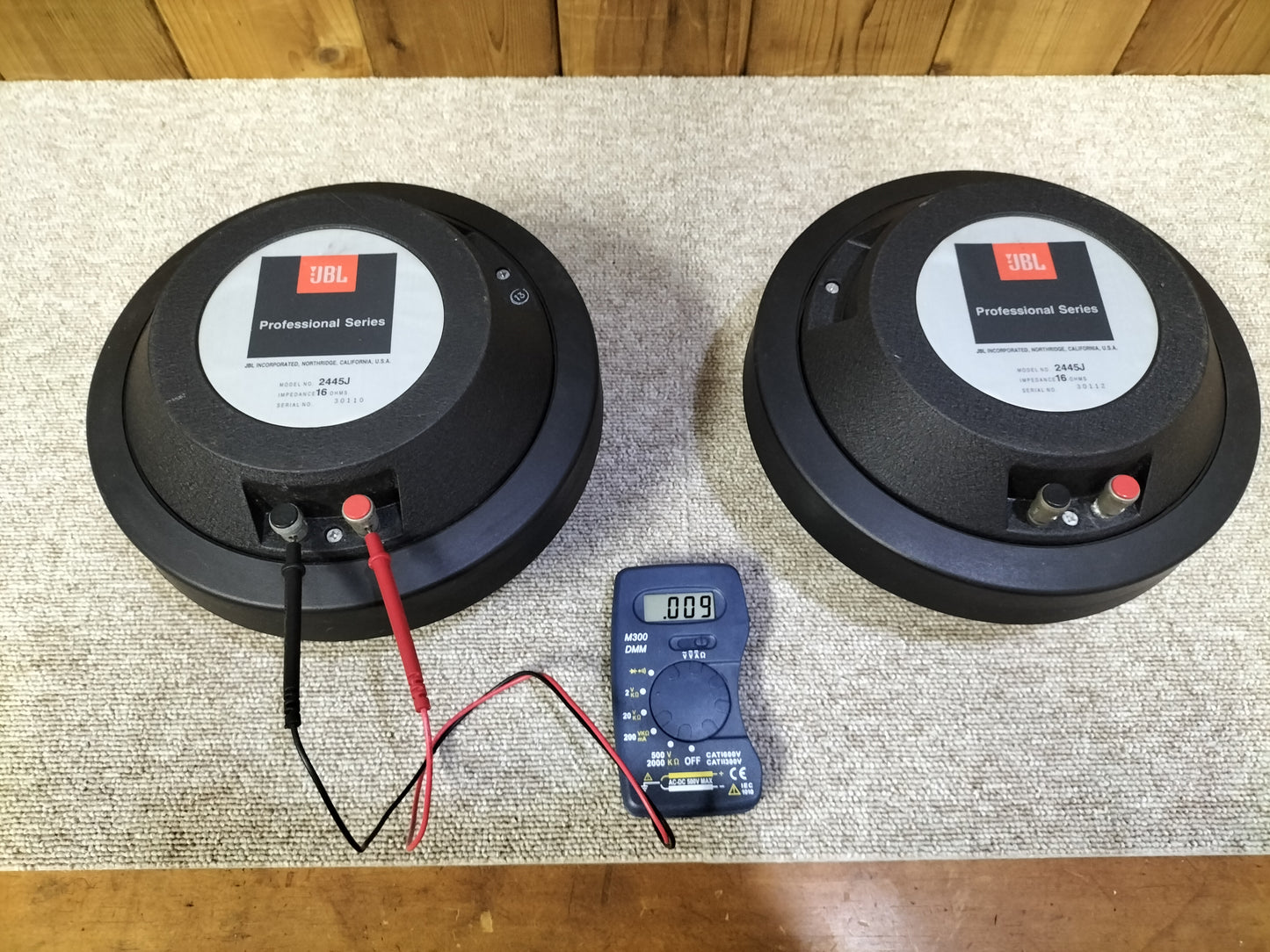 JBL ジェービーエル 2445J 16Ω ワイドレンジドライバーユニットペア 23060907