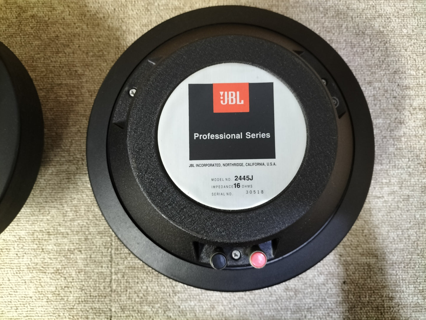 JBL ジェービーエル 2445J 16Ω ワイドレンジドライバーユニットペア 23060908