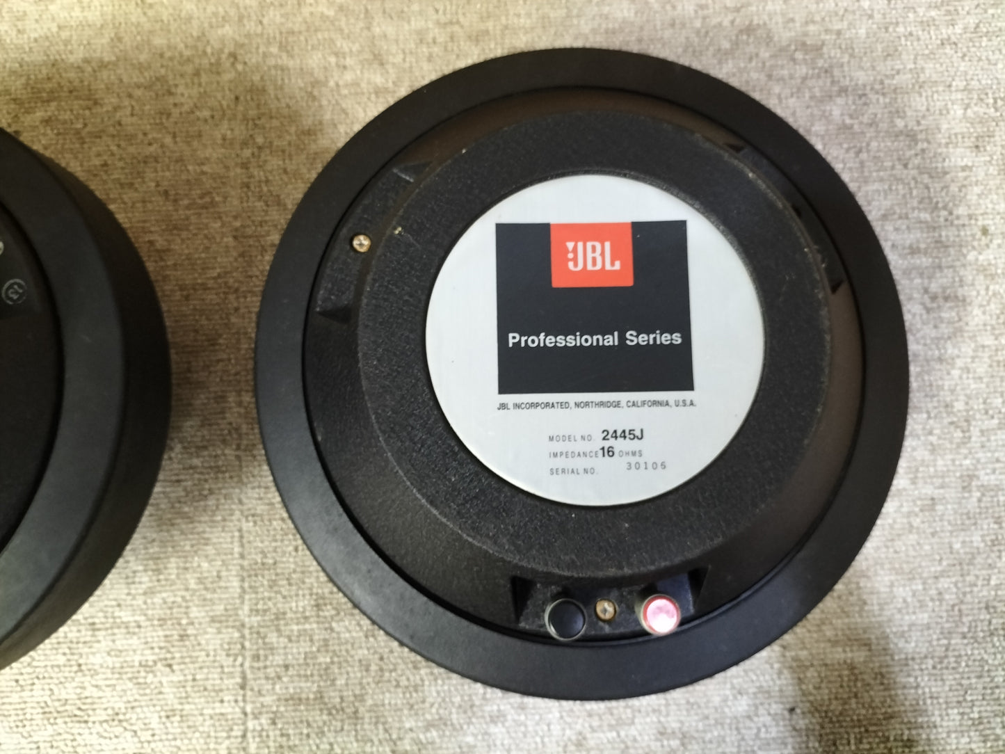 JBL ジェービーエル 2445J 16Ω ワイドレンジドライバーユニットペア 23060909