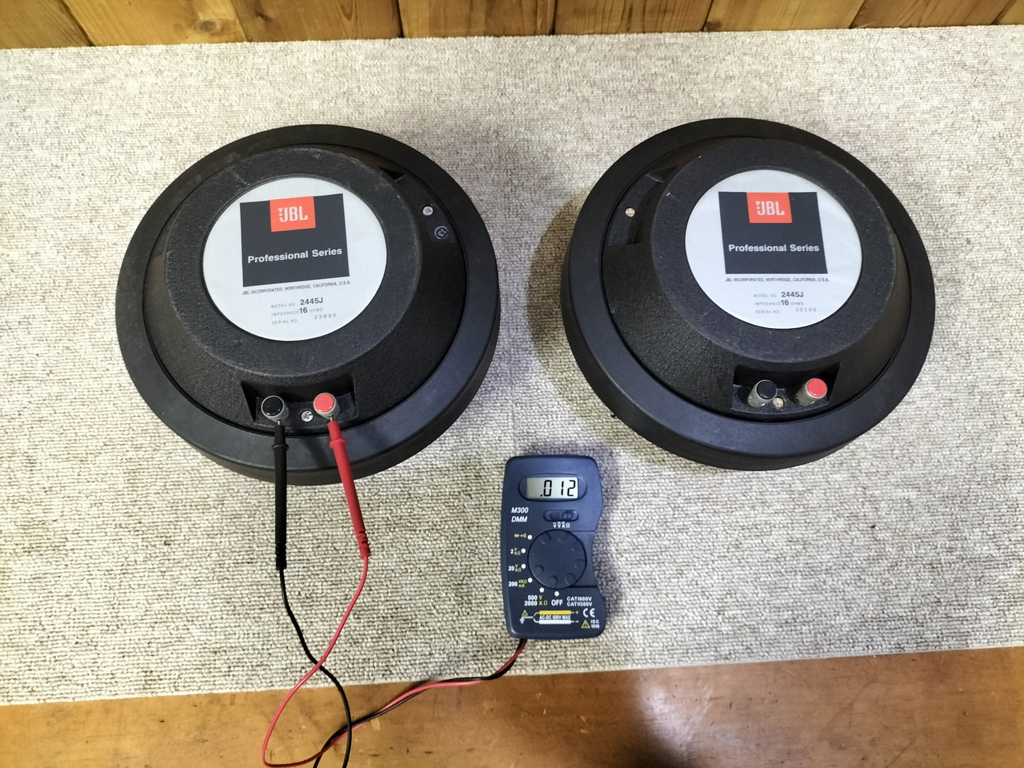 JBL ジェービーエル 2445J 16Ω ワイドレンジドライバーユニットペア 23060909