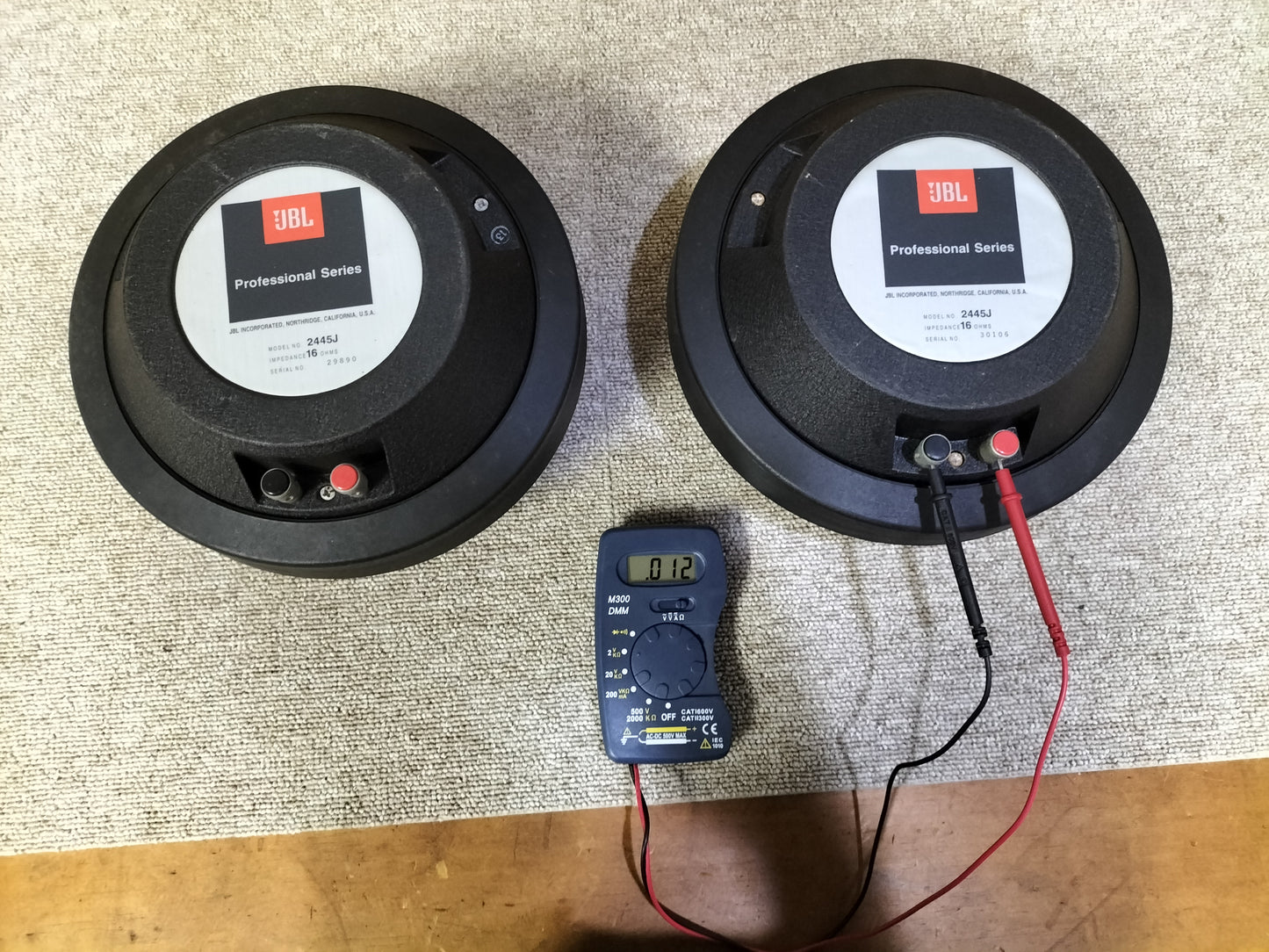 JBL ジェービーエル 2445J 16Ω ワイドレンジドライバーユニットペア 23060909