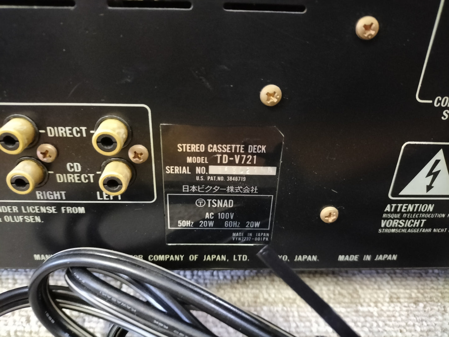 Victor ビクター TD-V721 カセットテープデッキ 23061412