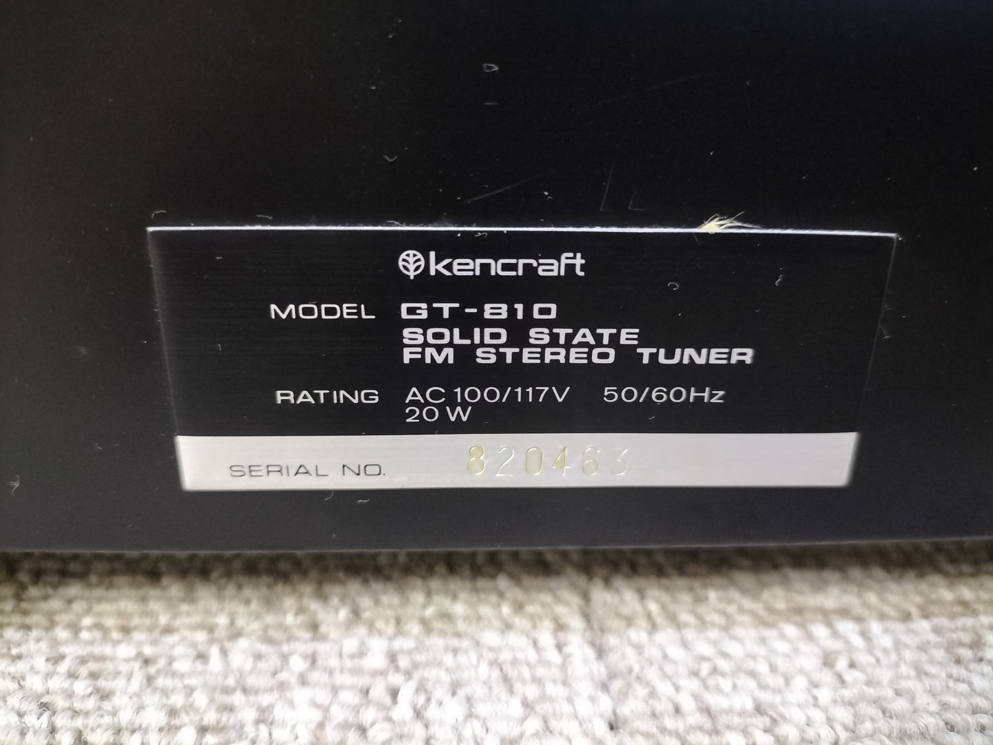 現状 KENCRAFT ケンクラフト GT-810 チューナー 23061406