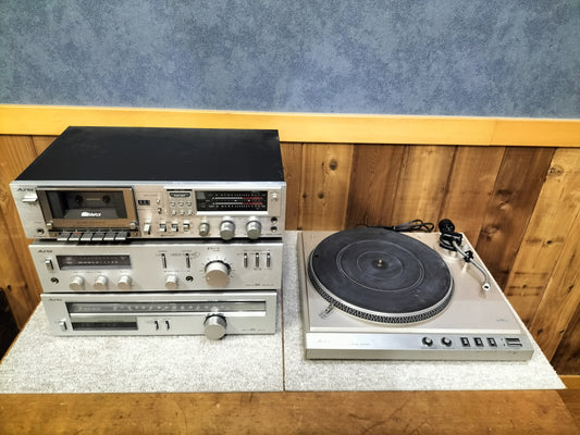 動作未確認 ジャンク Aurex PC-X40 SA-360 SR-F01S チューナー、プリメインアンプ、カセットデッキ、ターンテーブルセット 23082801