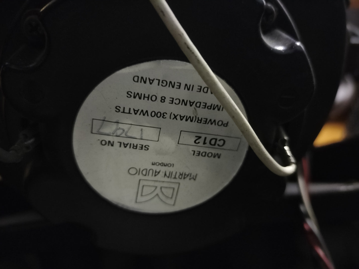 MARTIN AUDIO マーチンオーディオ CD12 フットモニタースピーカーペア 23090502