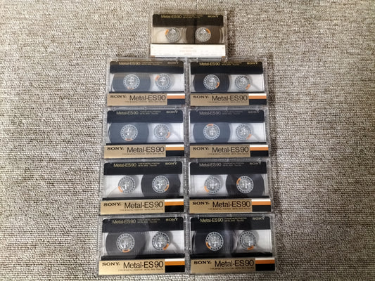 動作未確認 SONY ソニー Metal-ES90 メタル 爪ありカセットテープ 9本 23100217