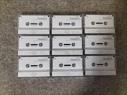 動作未確認 SONY ソニー MetalMaster90 TYPEⅣ(METAL) POSITION メタル 爪ありカセットテープ 9本 23100219
