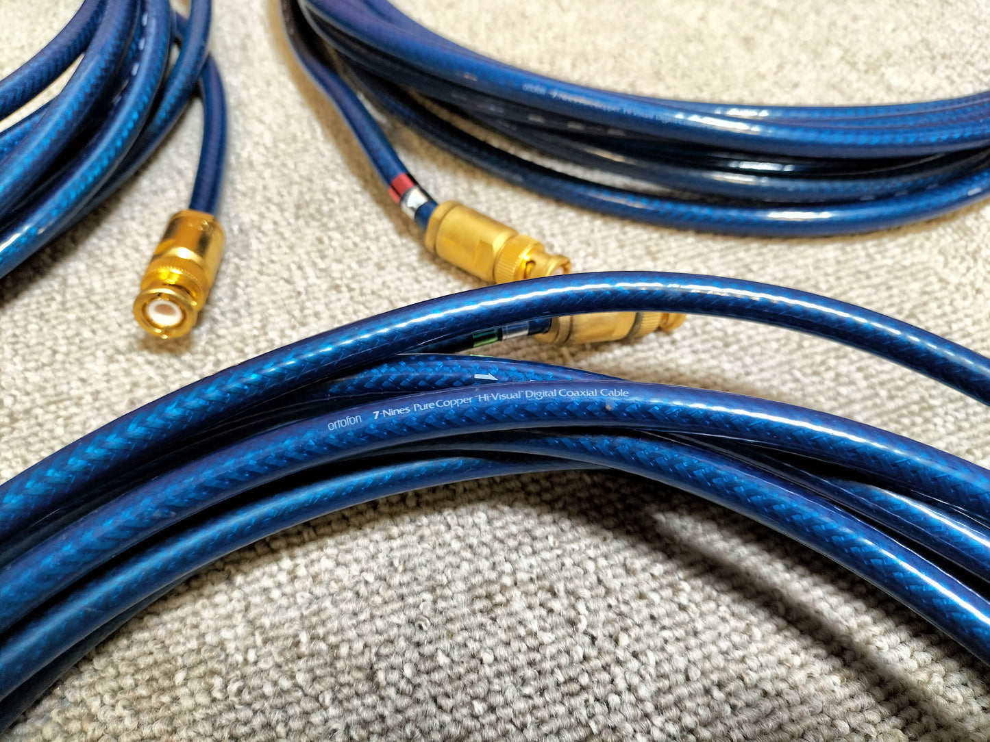 ortofon オルトフォン 7-Nines Pure Copper Hi-Visual Digital Coaxial Cable BNCケーブル6m5本セット 24061801