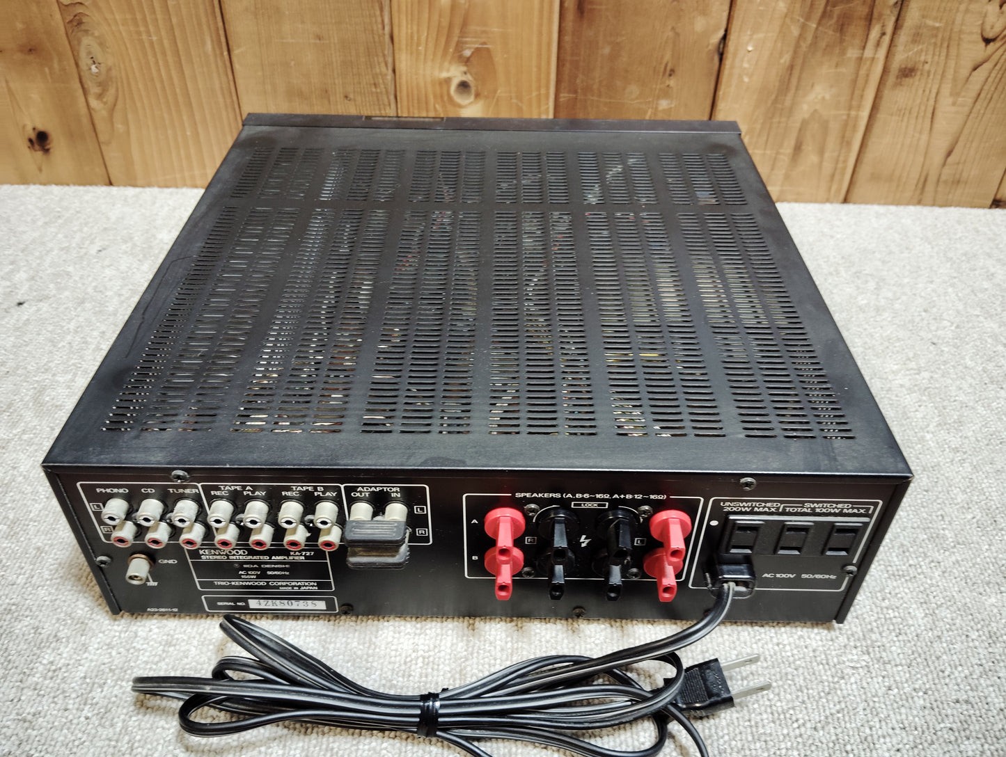 現状 KENWOOD KA-727 プリメインアンプ 24011202