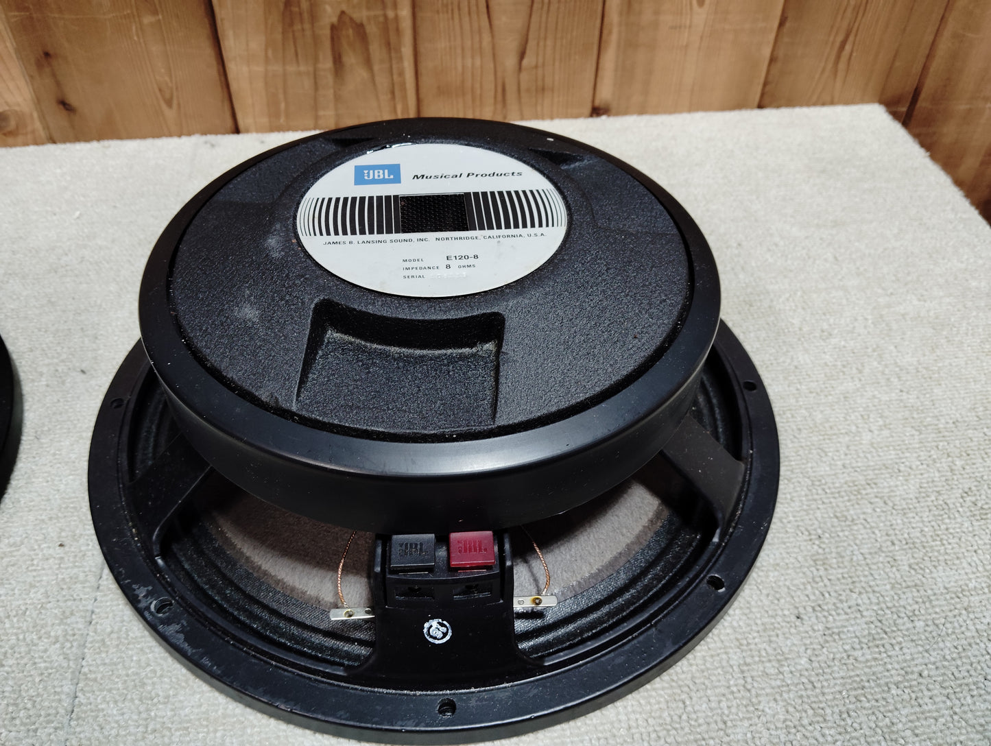 JBL ジェービーエル E120-8 2本 30cmコーン型フルレンジユニット 26060805