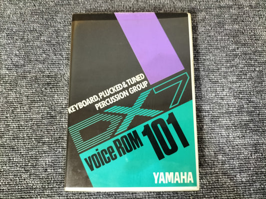 DX7カートリッジ VoiceROM 101 KEYBORD,PLUCKED&TUNRD PERCUSSION GROUPE DX7用音源 ケース付き O22071701