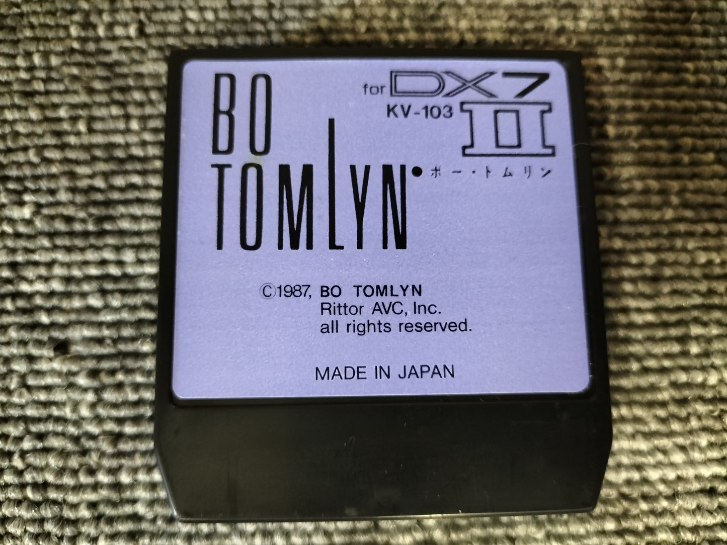 DX7IIカートリッジ KV103 VoiceROM for DX7II BO TOMLYN DX7II用音源 ケース付き O22071804