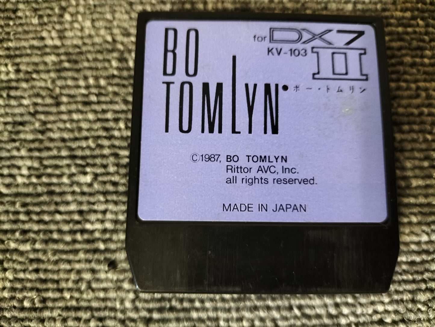 DX7IIカートリッジ KV103 VoiceROM for DX7II BO TOMLYN DX7II用音源 ケース付き O22071805