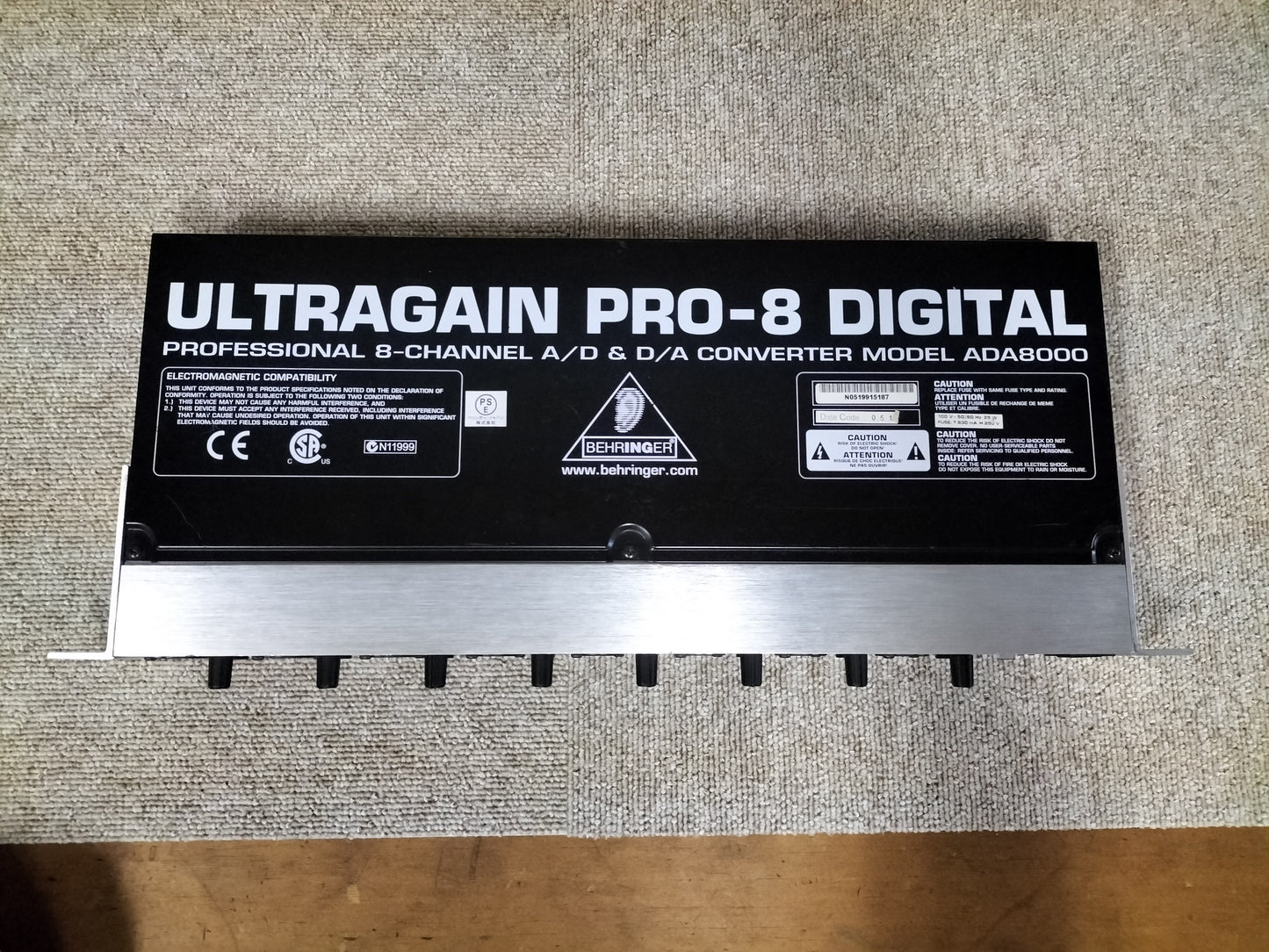 ジャンク BEHRINGER ベリンガー ADA8000 DA/ADコンバーター 22082501