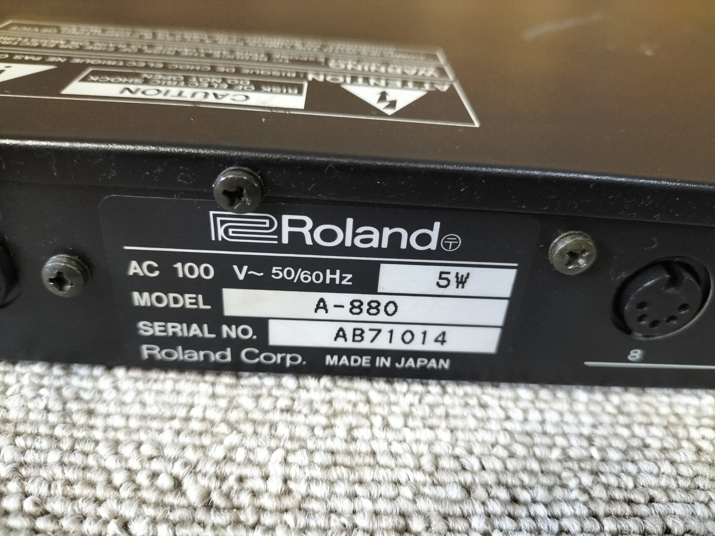 Roland ローランド A-880 MIDIパッチ 22110202