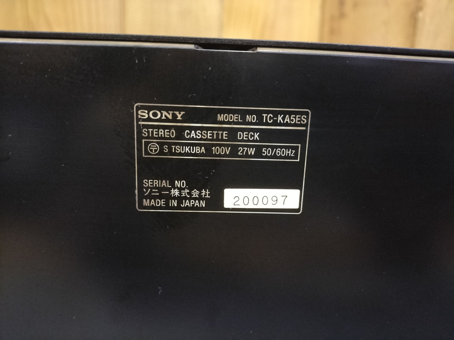 現状品 SONY ソニー TC-KA5ES カセットデッキ 22120906