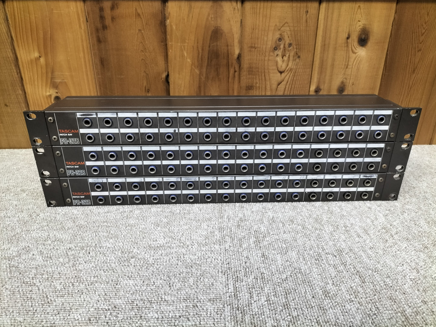 現状品 TASCAM タスカム PB-32B パッチベイ 3台セット 23022301