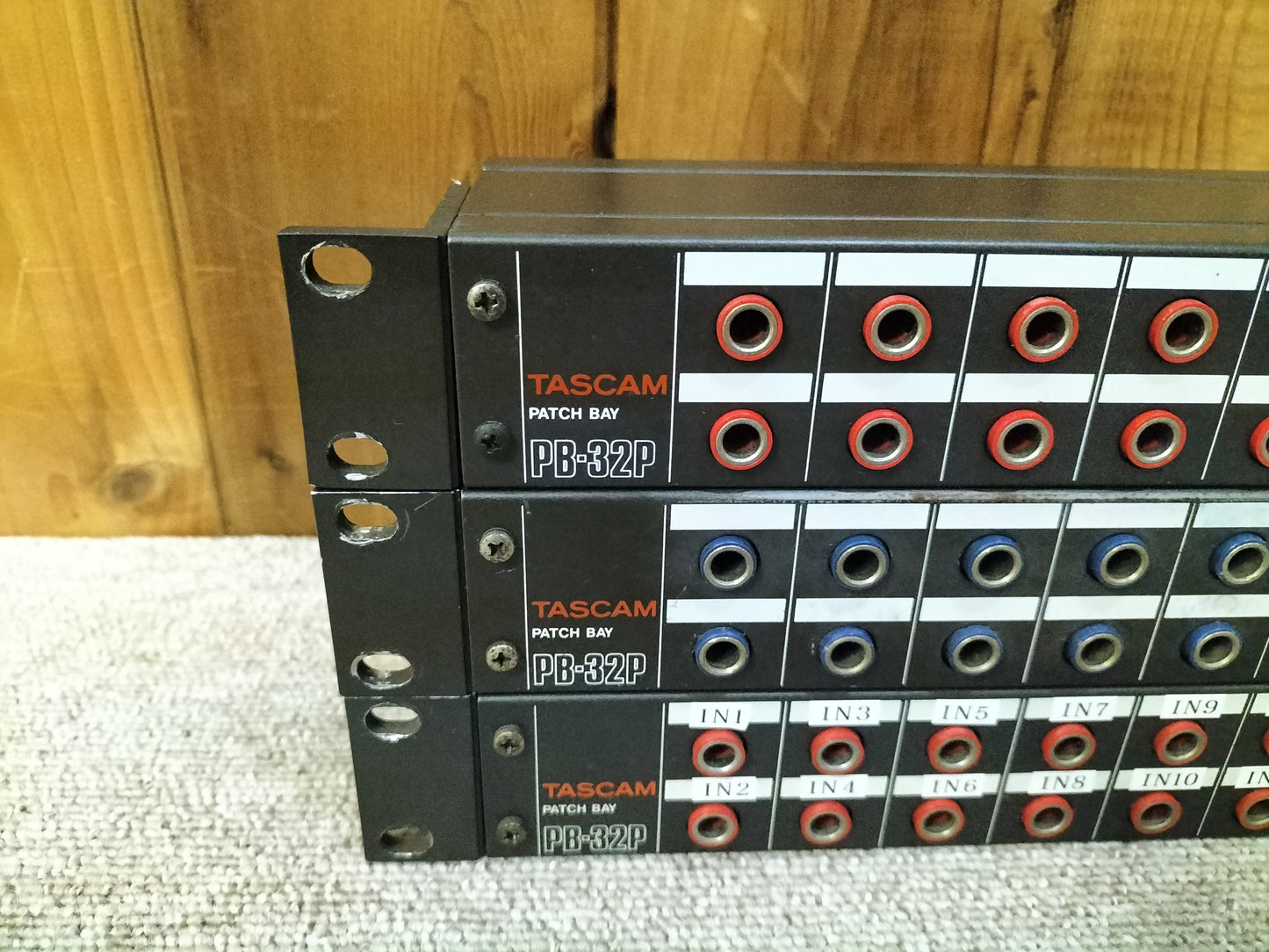 現状品 TASCAM タスカム PB-32P パッチベイ3台セット 23022304