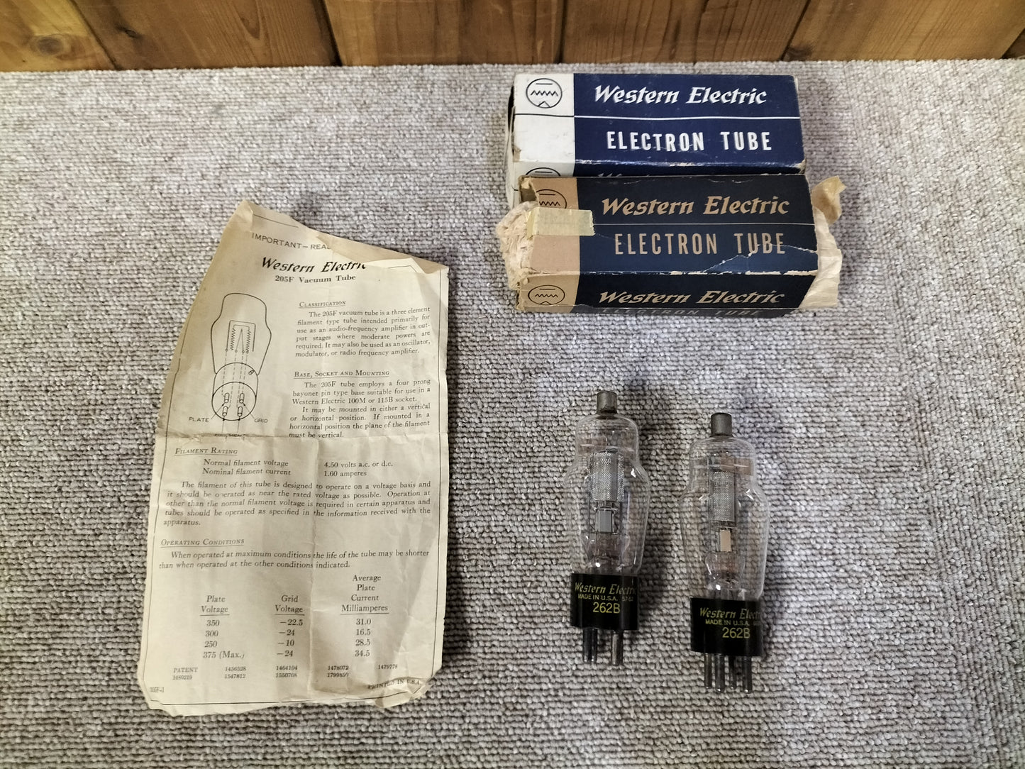 Western Electric ウェスタンエレクトリック　262B　2本　真空管   23042503