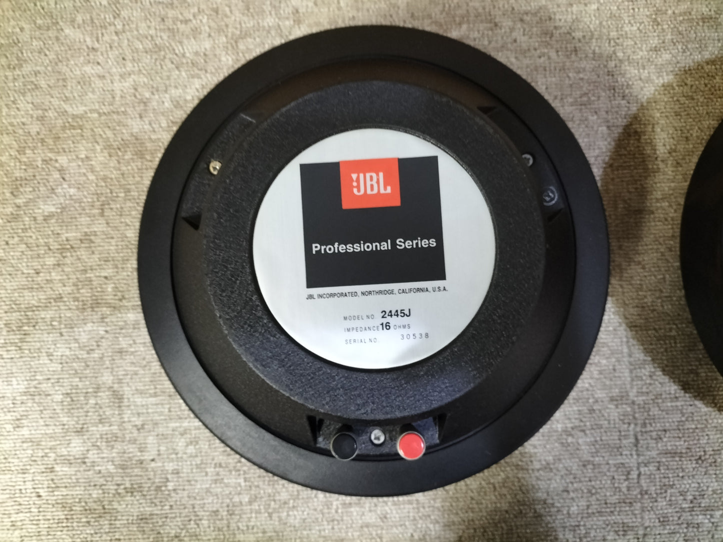 JBL　ジェービーエル　2445J　16Ω　ワイドレンジドライバーユニットペア   23060908