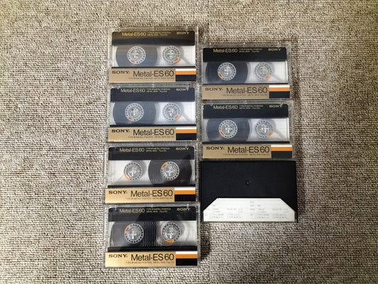 動作未確認　SONY　ソニー　Metal-ES60　メタル　爪ありカセットテープ 　7本   23100218