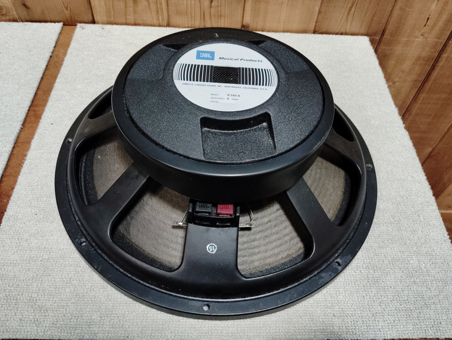 ジャンク　JBL　ジェービーエル　E140-8　1本　38cmコーン型ウーファーユニット   26060807