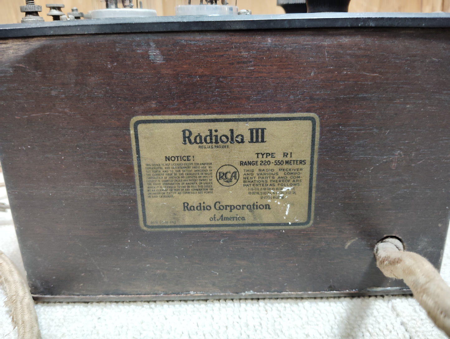 現状品　RCA　アールシーエー　Radiola III　真空管ラジオ　2台   F260653