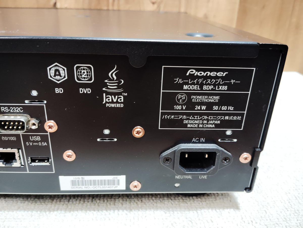 現状品　Pioneer　パイオニア　BDP-LX88　ブルーレイディスクプレーヤー　D26080802