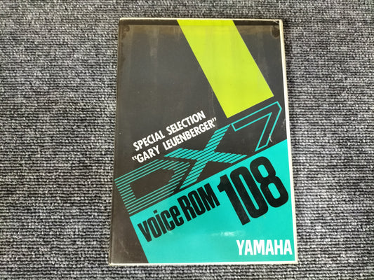 DX7カートリッジ　VoiceROM 108　 SPECIAL SELECTION”GARY LEUENBERGER　DX7用音源　ケース付き　O22071708