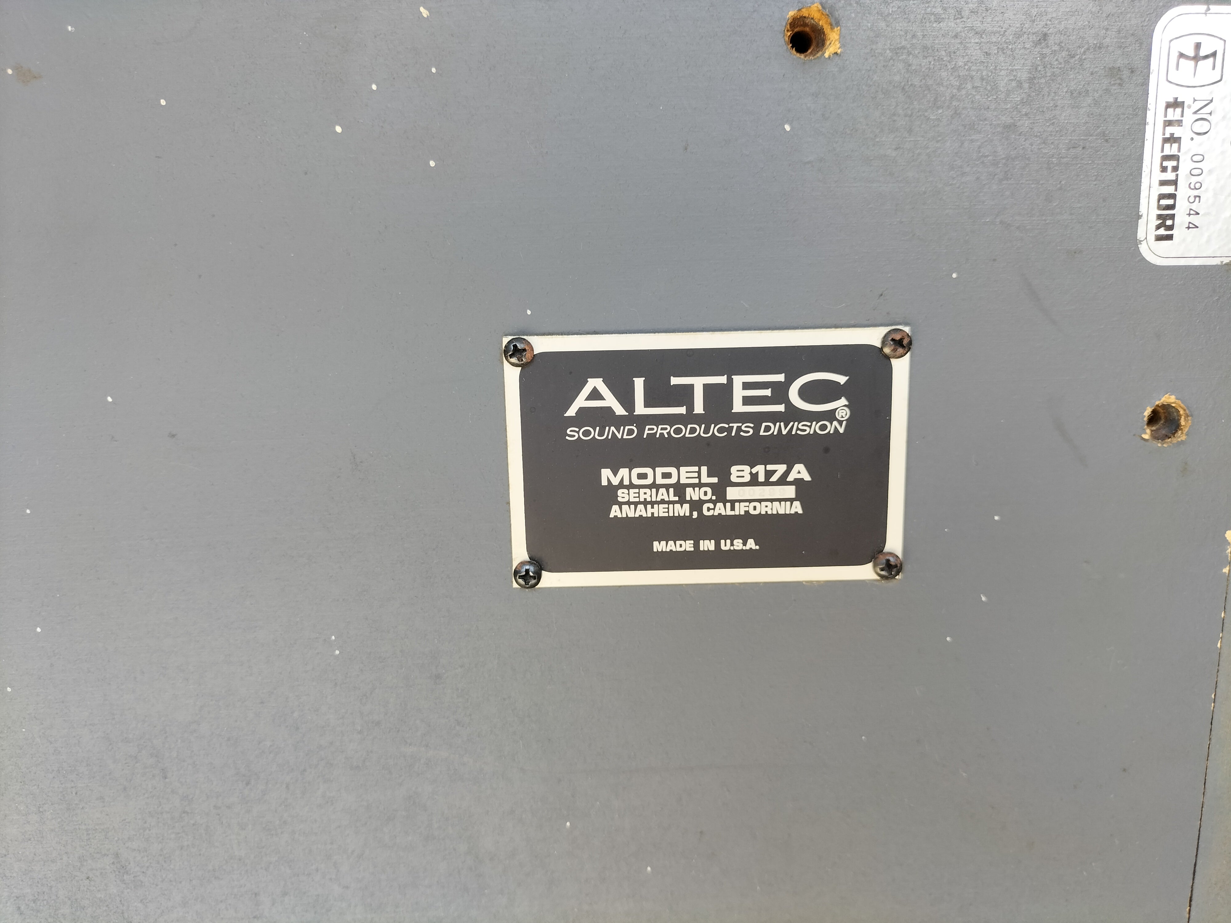 ALTEC アルテック 817Aエンクロージャー+メーカー無しホーンエンクロージャー 22082102 – Village Audio