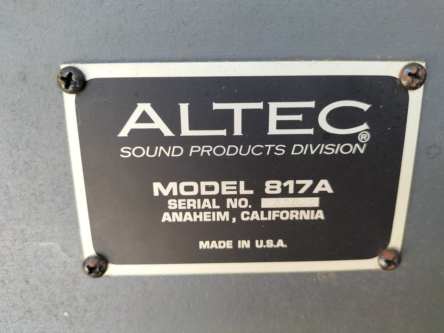 ALTEC　アルテック　817Aエンクロージャー+メーカー無しホーンエンクロージャー　22082102